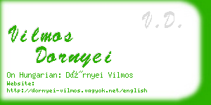 vilmos dornyei business card